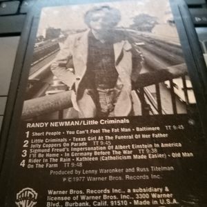 Randy Newman – Little Criminals 8-Track 1977 Warner Brothers VG